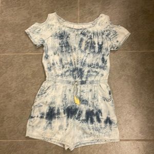 Girls blue tye dye jumper